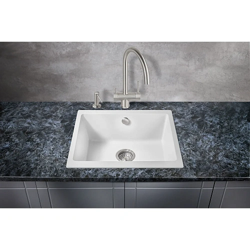 Кухонная мойка Milacio Leon 55 Cuarzo (MC.77082), белый Кухонная мойка Milacio Leon 55 Cuarzo (MC.77082), белый