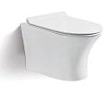 Унитаз подвесной CeramaLux 2617E белый с крышкой микролифт Унитаз подвесной CeramaLux 2617E белый с крышкой микролифт