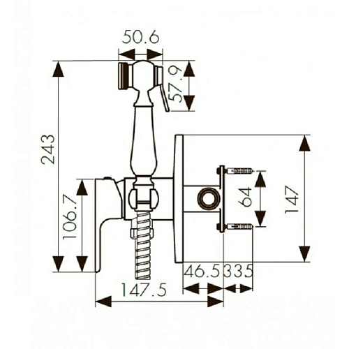 Гигиенический душ Kaiser Sena 74188 Гигиенический душ Kaiser Sena 74188