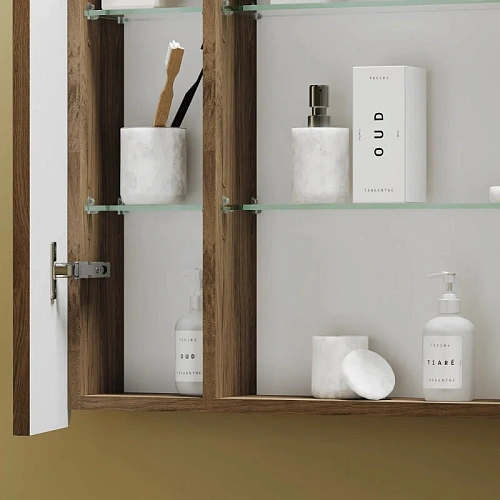 Зеркальный шкаф Sancos Mirror MI80ECH 790x150х740 мм, с LED подсветкой, дуб чарльстон Зеркальный шкаф Sancos Mirror MI80ECH 790x150х740 мм, с LED подсветкой, дуб чарльстон