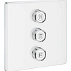 Смеситель для душа GROHE Grohtherm SmartControl на 3 выхода, белая луна (29158LS0) внешняя часть Смеситель для душа GROHE Grohtherm SmartControl на 3 выхода, белая луна (29158LS0) внешняя часть