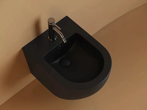 Биде подвесное Ceramica Nova UNO CN11002MB черный матовый Биде подвесное Ceramica Nova UNO CN11002MB черный матовый