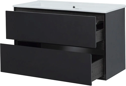 Тумба под раковину Aquanet Милан 105 черный глянец 00316690 Тумба под раковину Aquanet Милан 105 черный глянец 00316690