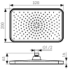 Верхний душ Kaiser 320х200х16мм белый матовый SH-323 Верхний душ Kaiser 320х200х16мм белый матовый SH-323