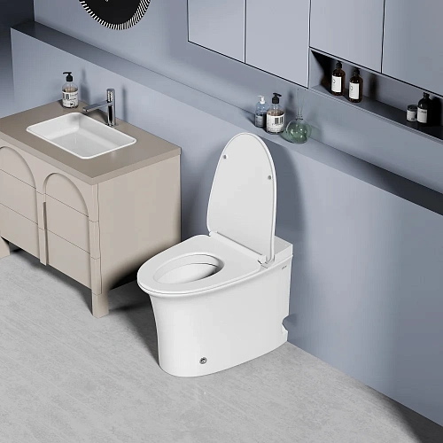 Унитаз напольный ABBER Bequem AC1125P белый с импульсным смывом Унитаз напольный ABBER Bequem AC1125P белый с импульсным смывом