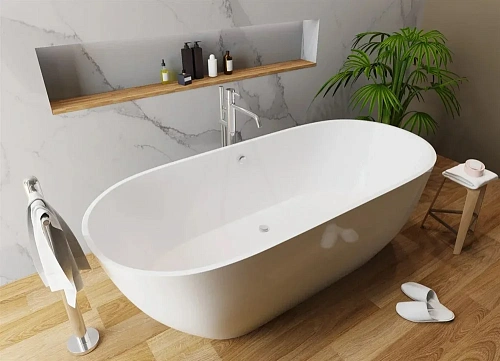 Ванна из искусственного камня STWORKI Берген 180х80 573845 Ванна из искусственного камня STWORKI Берген 180х80 573845