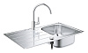 Картинка анонса товара «кухонная мойка grohe k200 45-s 86/50 со смесителем (31562sd1)»