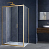 Картинка анонса товара «душевой уголок vincea alpha vsr-3al8015clg, 1500x800, брашированное золото, стекло прозрачное»