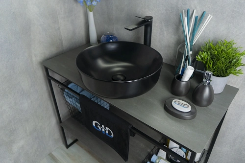 Раковина Gid Nc911 52224 накладная черная матовая 41.5x41.5x13.5 Раковина Gid Nc911 52224 накладная черная матовая 41.5x41.5x13.5
