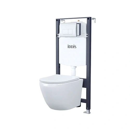 Комплект унитаза IDDIS Basic с инсталляцией и клавишей смыва (BASB010i73) Комплект унитаза IDDIS Basic с инсталляцией и клавишей смыва (BASB010i73)