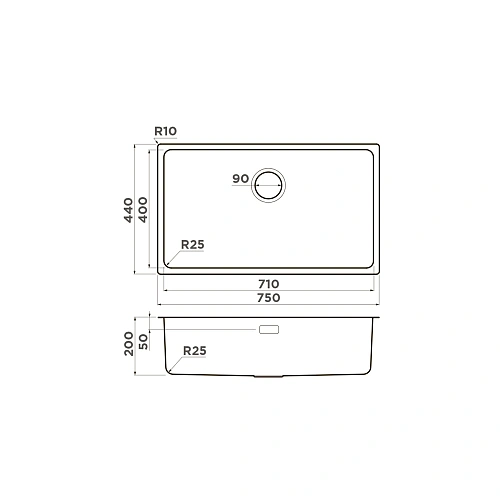 Кухонная мойка Omoikiri Tadzava 75-U/I-IN нерж.сталь/нержавеющая сталь 4993501 Кухонная мойка Omoikiri Tadzava 75-U/I-IN нерж.сталь/нержавеющая сталь 4993501