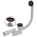 Слив-перелив AlcaPlast A507BLACK click/clak черный матовый Слив-перелив AlcaPlast A507BLACK click/clak черный матовый