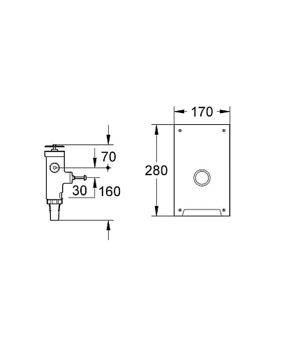 Смывное устройство для унитаза GROHE хром (42902000) Смывное устройство для унитаза GROHE хром (42902000)
