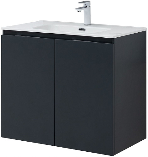 Тумба под раковину Aquanet Алвита New 80 2 дверцы, антрацит 00277527 Тумба под раковину Aquanet Алвита New 80 2 дверцы, антрацит 00277527