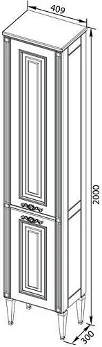 Шкаф-пенал Aquanet Паола 40 белый/серебро 00181770 Шкаф-пенал Aquanet Паола 40 белый/серебро 00181770