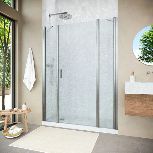 Душевая дверь Vegas-glass EP-2F NOVO h2000 150 04 02 R 1500 мм, профиль никель, стекло шиншилла Душевая дверь Vegas-glass EP-2F NOVO h2000 150 04 02 R 1500 мм, профиль никель, стекло шиншилла