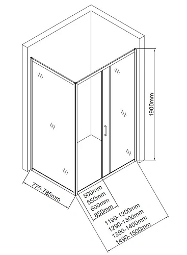 Боковая стенка Aquanet SP-0800A 80, прозрачное стекло Боковая стенка Aquanet SP-0800A 80, прозрачное стекло
