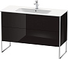 Картинка анонса товара «тумба под раковину duravit xsquare xs444804040 напольная 121 см черный глянцевый»
