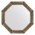 Детальная картинка товара «зеркало в багетной раме evoform octagon, by 3665, 63 x 63 см, состаренное дерево с плетением»