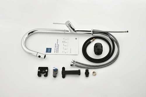 Смеситель для кухни AQUAme Cucina AQM9905CR с выдвижным изливом, с подключением к фильтру с питьевой водой, хром Смеситель для кухни AQUAme Cucina AQM9905CR с выдвижным изливом, с подключением к фильтру с питьевой водой, хром