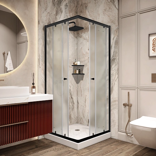 Душевой уголок Parly ZFQ81B с поддоном 80х80х190 Душевой уголок Parly ZFQ81B с поддоном 80х80х190