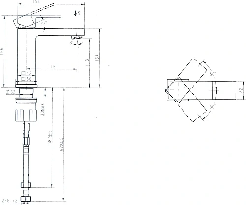 Смеситель для раковины STWORKI HDA4691M1 586166 Смеситель для раковины STWORKI HDA4691M1 586166