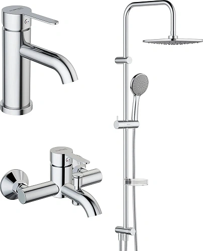 Комплект смесителей STWORKI Стокгольм by Damixa Стокгольм HFDB97000 + HFSG10000 + HFSG02100 430168 Комплект смесителей STWORKI Стокгольм by Damixa Стокгольм HFDB97000 + HFSG10000 + HFSG02100 430168