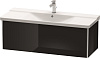 Картинка анонса товара «тумба под раковину duravit xsquare xs408304040 подвесная 121 см черный глянцевый»