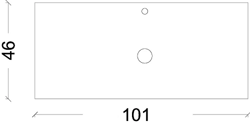 Столешница Boheme прямая белая 100 VALLESSI 840-100-W Столешница Boheme прямая белая 100 VALLESSI 840-100-W