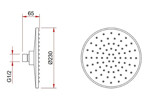 Верхний душ BERGES NARDIS R 23 см, хром 072003 Верхний душ BERGES NARDIS R 23 см, хром 072003
