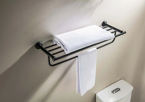 Полотенцедержатель Aquatek КЛАССИК AQ4515MB черный матовый Полотенцедержатель Aquatek КЛАССИК AQ4515MB черный матовый