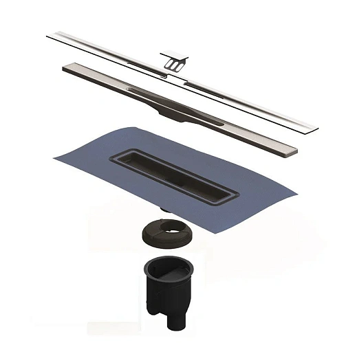 Душевой лоток BERGES SIMPEL 600, матовый хром, S-сифон D50/105 H50 вертикальный 090011 Душевой лоток BERGES SIMPEL 600, матовый хром, S-сифон D50/105 H50 вертикальный 090011