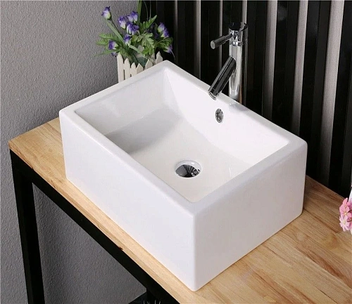 Раковина CeramaLux 9129 накладная, белый Раковина CeramaLux 9129 накладная, белый