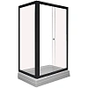 Душевой уголок Radomir Верчелли 1-03-6-2-0-0120 правый, стекло прозрачное, поддон с каркасом и сифоном, профиль черный
