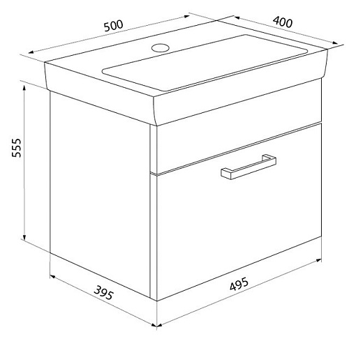 Тумба с раковиной IDDIS New Mirro 50 подвесная белая (NMIR50Wi95K) Тумба с раковиной IDDIS New Mirro 50 подвесная белая (NMIR50Wi95K)