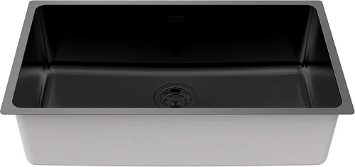 Кухонная мойка Paulmark YUNI 76 UN YU76-MBN, матовый черный NANO-PVD, 760х440мм Кухонная мойка Paulmark YUNI 76 UN YU76-MBN, матовый черный NANO-PVD, 760х440мм