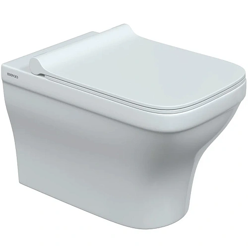 Комплект унитаза BERGES Strati Rimless с инсталляцией NOVUM кнопкой L5 черной SoftTouch, сидение дюр 042449 Комплект унитаза BERGES Strati Rimless с инсталляцией NOVUM кнопкой L5 черной SoftTouch, сидение дюр 042449