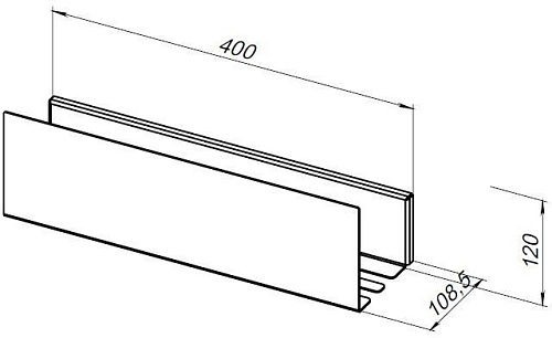 Полка Aquanet Магнум 40x12 сталь браш 00334110 Полка Aquanet Магнум 40x12 сталь браш 00334110