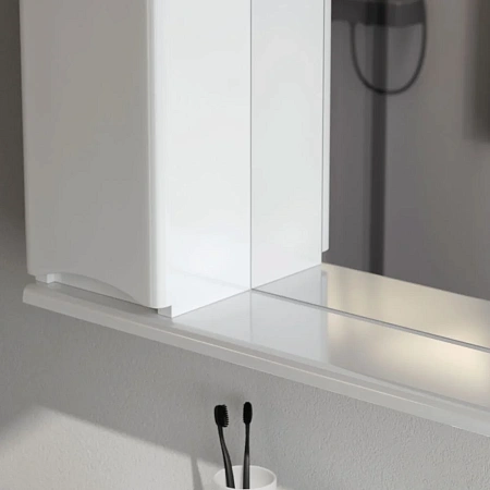 Зеркальный шкаф AM.PM Like M80MPL0801WG 80 см, с подсветкой, левый, белый Зеркальный шкаф AM.PM Like M80MPL0801WG 80 см, с подсветкой, левый, белый