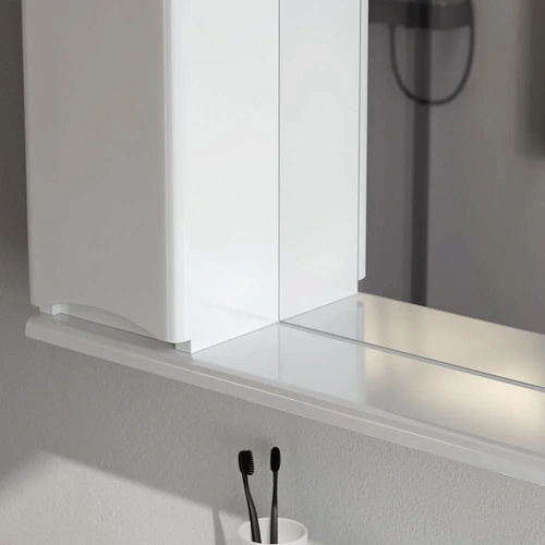 Зеркальный шкаф AM.PM Like M80MPL0801WG 80 см, с подсветкой, левый, белый Зеркальный шкаф AM.PM Like M80MPL0801WG 80 см, с подсветкой, левый, белый