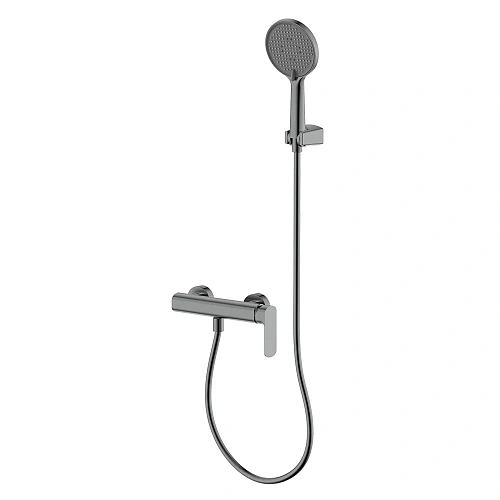 Смеситель для душа AQUAme Monza AQM6313GM с душевым набором, 3 режима, Gun metal Смеситель для душа AQUAme Monza AQM6313GM с душевым набором, 3 режима, Gun metal
