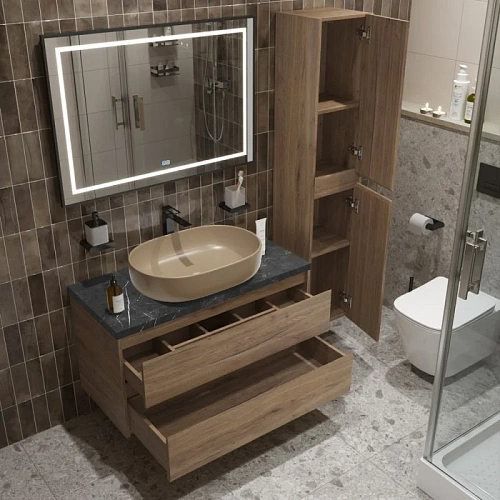 Тумба со столешницей и раковиной BelBagno KRAFT 100 kraft100rt-kepmno-1084-h316-set подвесная KRAFT100RT-KEPMNO-1084-H316-SET Тумба со столешницей и раковиной BelBagno KRAFT 100 kraft100rt-kepmno-1084-h316-set подвесная KRAFT100RT-KEPMNO-1084-H316-SET
