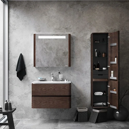 Шкаф-пенал AM.PM Sensation M30CHR0406TF подвесной, правый, 40см, табачный дуб, текстурированная Шкаф-пенал AM.PM Sensation M30CHR0406TF подвесной, правый, 40см, табачный дуб, текстурированная