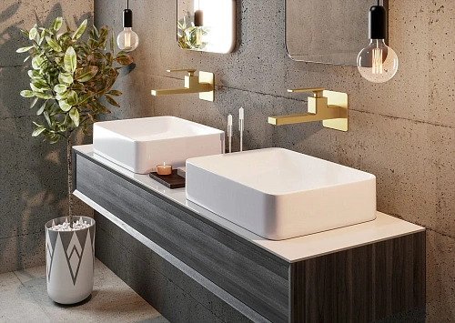 Смеситель для раковины Timo Torne 4372/17SM встраиваемый золото матовое Смеситель для раковины Timo Torne 4372/17SM встраиваемый золото матовое