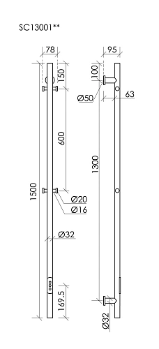 Полотенцесушитель электрический SANCOS Etna 150x3 SC13001BG I-образный брашированное золото Полотенцесушитель электрический SANCOS Etna 150x3 SC13001BG I-образный брашированное золото
