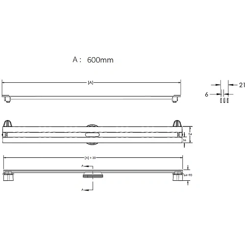 Душевой лоток BERGES SUPER Slim 600, хром глянец, S-сифон D50/105 H50 вертикальный 091052 Душевой лоток BERGES SUPER Slim 600, хром глянец, S-сифон D50/105 H50 вертикальный 091052