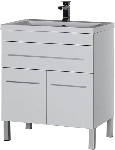 Тумба под раковину Aquanet Верона 75 белый (напольная 1 ящик 2 дверцы) 00182706 Тумба под раковину Aquanet Верона 75 белый (напольная 1 ящик 2 дверцы) 00182706
