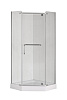 Картинка анонса товара «душевой уголок taliente 100x100x195см, пятиугольный, распашной, прозр.стекло 6мм, хром.профиль ta-10103-1cp»