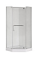 Детальная картинка товара «душевой уголок taliente 90x90x195см, пятиугольный, распашной, прозр.стекло 6мм, хром.профиль ta-09093-1cp»