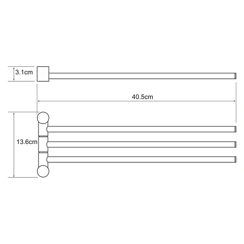 Полотенцедержатель WasserKRAFT K-1533 светлая бронза Полотенцедержатель WasserKRAFT K-1533 светлая бронза